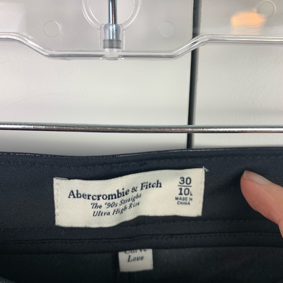 Abercrombie & Fitch Pants Size 10 30 Black Vegan Leather Goth Dark Fairy Vamp - Picture 4 of 10